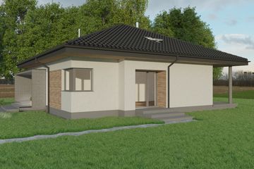  Projekt domu T-Squar (WAF1034) - projekt domu parterowego - Zdjęcie 4