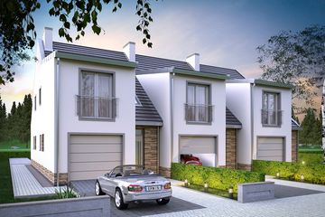  Projekt domu Erwin - szereg l+s+p (WRD2481) - projekt domu z pełnym piętrem - Zdjęcie 1