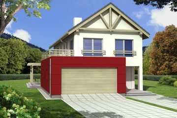  Projekt domu Pistacja A 2-garaże (WRD1217) - projekt domu z pełnym piętrem - Zdjęcie 3