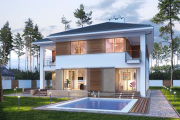  Projekt domu E-178 (WAX1081) - projekt domu z pełnym piętrem - Zdjęcie 2