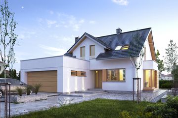  Projekt domu Praktyczny 2A (WAW1068) - projekt domu parterowego z poddaszem - Zdjęcie 1