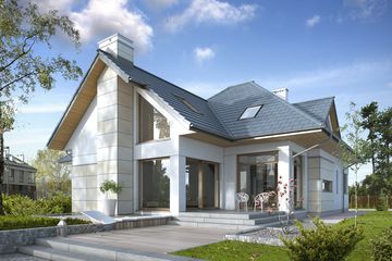  Projekt domu Stylowy 2A (WAW1069) - projekt domu parterowego z poddaszem - Zdjęcie 2