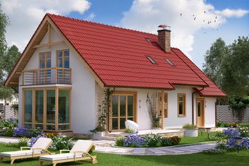  Projekt domu BW-03 wariant 2 (JGC1130) - projekt domu parterowego z poddaszem - Zdjęcie 3