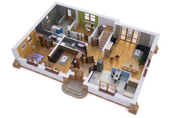  Projekt domu BS-09 dwurodzinny (JGC1004) - projekt domu parterowego z poddaszem - Zdjęcie 3