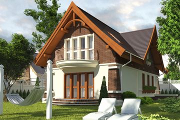  Projekt domu Kowalik II z garażem 1-st. [A] (WRF1101) - projekt domu parterowego z poddaszem - Zdjęcie 3