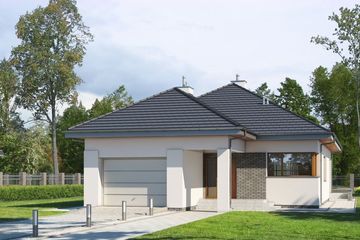  Projekt domu E-180 (WAX1084) - projekt domu parterowego - Zdjęcie 1