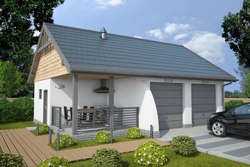  Projekt garażu G42a (SLN2404) - projekt garażu parterowego - Zdjęcie 1