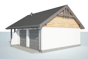  Projekt garażu G42a (SLN2404) - projekt garażu parterowego - Zdjęcie 4