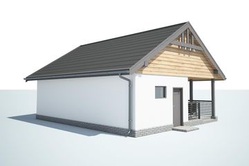  Projekt garażu G42a (SLN2404) - projekt garażu parterowego - Zdjęcie 2