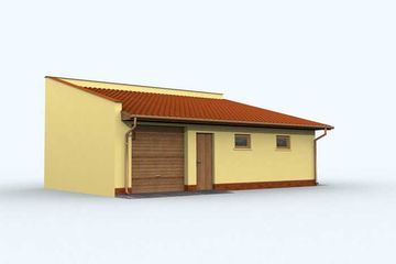  Projekt garażu G132 garaż trzystanowiskowy (SLN1229) - projekt garażu parterowego - Zdjęcie 3