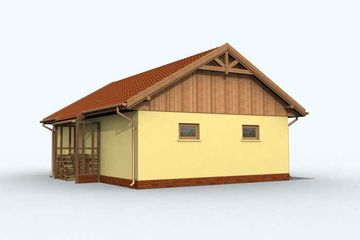  Projekt garażu G136 (SLN1233) - projekt garażu parterowego - Zdjęcie 3