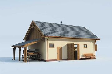  Projekt stajni S2 stajnia dla koni - 2 boksy (SLN1731) - projekt stajni parterowego - Zdjęcie 4