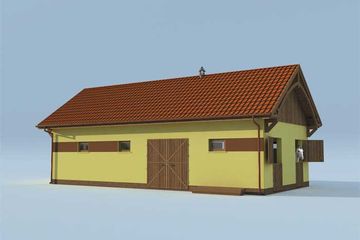  Projekt stajni S4 stajnia dla koni - 2 boksy (SLN1732) - projekt stajni parterowego - Zdjęcie 3