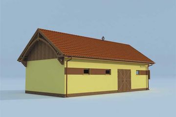  Projekt stajni S4 stajnia dla koni - 2 boksy (SLN1732) - projekt stajni parterowego - Zdjęcie 4