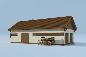  Projekt stajni S7 stajnia dla koni - 2 boksy (SLN1733) - projekt stajni parterowego - Zdjęcie 3