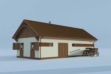  Projekt stajni S7 stajnia dla koni - 2 boksy (SLN1733) - projekt stajni parterowego - Zdjęcie 4