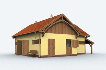  Projekt stajni S9 stajnia dla koni - 4 boksy (SLN1738) - projekt stajni parterowego - Zdjęcie 3