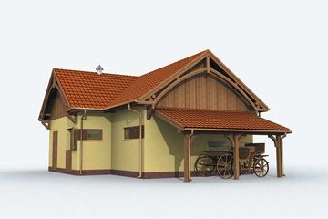  Projekt stajni S9 stajnia dla koni - 4 boksy (SLN1738) - projekt stajni parterowego - Zdjęcie 4