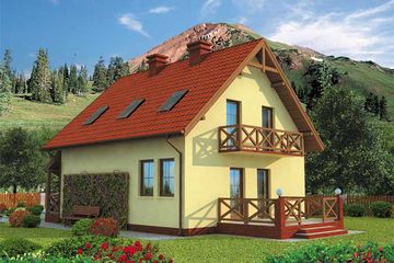  Projekt domu Palmira (SLN1015) - projekt domu parterowego z poddaszem - Zdjęcie 3