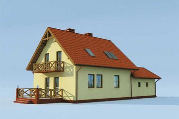  Projekt domu Palmira (SLN1015) - projekt domu parterowego z poddaszem - Zdjęcie 4