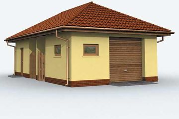  Projekt garażu G148 (SLN1245) - projekt garażu parterowego - Zdjęcie 3