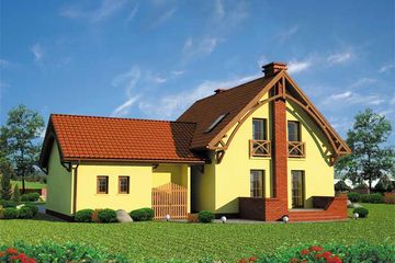 Projekt domu Dolores - parterowy z poddaszem dom o powierzchni 117,11 m², dach dwuspadowy - ujęcie 3