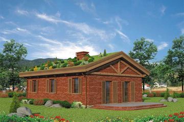  Projekt domu El Pinar dom z zielonym dachem (SLN1046) - projekt domu parterowego - Zdjęcie 3