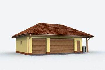  Projekt garażu G157 garaż trzystanowiskowy (SLN1252) - projekt garażu parterowego - Zdjęcie 3