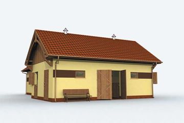  Projekt stajni S14 Stajnia dla koni - 4 boksy (SLN1092) - projekt stajni parterowego - Zdjęcie 4