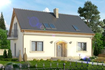  Projekt domu Cekin 2 (WRN1320) - projekt domu parterowego z poddaszem - Zdjęcie 1