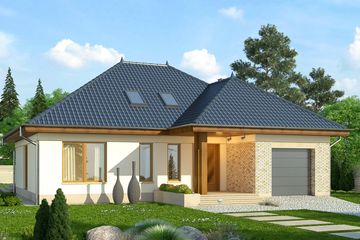  Projekt domu Verona 3 (WRN1321) - projekt domu parterowego z poddaszem - Zdjęcie 2