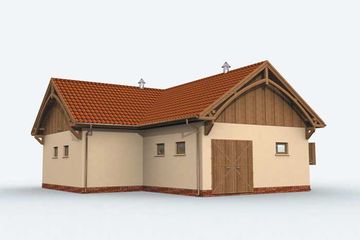  Projekt stajni S16 Stajnia dla koni - 4 boksy (SLN1094) - projekt stajni parterowego - Zdjęcie 3