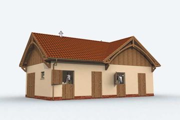  Projekt stajni S16 Stajnia dla koni - 4 boksy (SLN1094) - projekt stajni parterowego - Zdjęcie 4