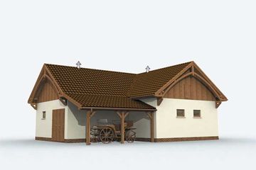  Projekt stajni S17 Stajnia dla koni - 4 boksy (SLN1095) - projekt stajni parterowego - Zdjęcie 4