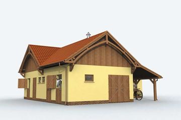  Projekt stajni S18 stajnia dla koni - 4 boksy (SLN1096) - projekt stajni parterowego - Zdjęcie 3