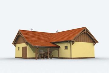  Projekt stajni S18 stajnia dla koni - 4 boksy (SLN1096) - projekt stajni parterowego - Zdjęcie 4