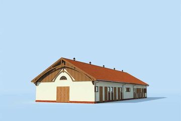  Projekt stajni S22 stajnia angielska dla koni - 16 boksów (SLN1100) - projekt stajni parterowego - Zdjęcie 4