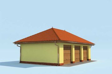  Projekt garażu G165 (SLN1382) - projekt garażu parterowego - Zdjęcie 4