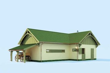  Projekt stajni S26 Stajnia dla koni - 4 boksy (SLN1384) - projekt stajni parterowego - Zdjęcie 4