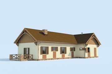  Projekt ujeżdżalni S27 Stajnia dla koni - 4 boksy (SLN1385) - projekt ujeżdżalni parterowego - Zdjęcie 4