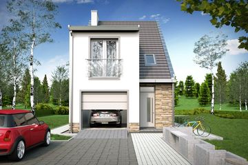  Projekt domu Erwin (WRD2491) - projekt domu z pełnym piętrem - Zdjęcie 1