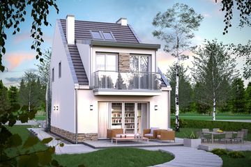  Projekt domu Erwin (WRD2491) - projekt domu z pełnym piętrem - Zdjęcie 2