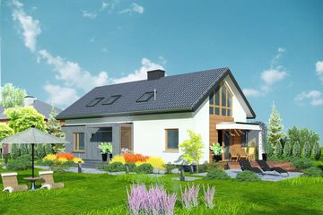  Projekt domu Domidea 50 (WAC1007) - projekt domu parterowego z poddaszem - Zdjęcie 2