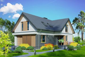  Projekt domu Domidea 51 (WAC1011) - projekt domu parterowego z poddaszem - Zdjęcie 2