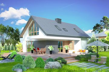  Projekt domu Domidea 51 (WAC1011) - projekt domu parterowego z poddaszem - Zdjęcie 1