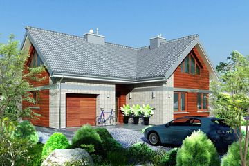  Projekt domu Domidea 53 w2 (WAC1014) - projekt domu parterowego z poddaszem - Zdjęcie 1