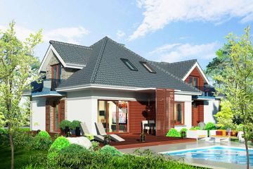  Projekt domu Domidea 54 (WAC1015) - projekt domu parterowego z poddaszem - Zdjęcie 3