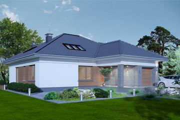  Projekt domu Domidea 55 (WAC1016) - projekt domu parterowego z poddaszem - Zdjęcie 2