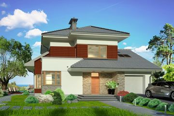  Projekt domu Domidea 100 (WAC1017) - projekt domu z pełnym piętrem - Zdjęcie 1