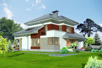  Projekt domu Domidea 100 (WAC1017) - projekt domu z pełnym piętrem - Zdjęcie 2